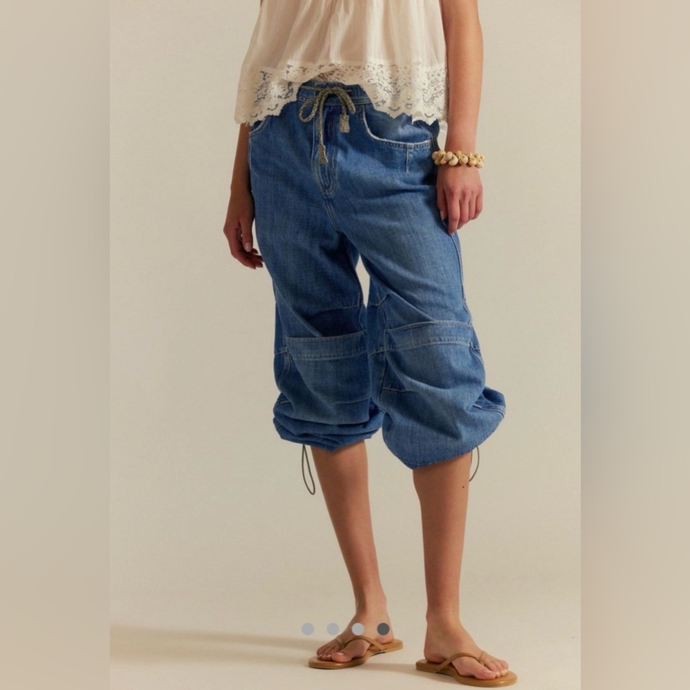 We The Free Logan Cinched Cargo Jeans in Harper - Picture 4 of 4